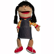 Load image into Gallery viewer, Double Face Girl Puppet (Hispanic) (14")