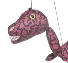 Load image into Gallery viewer, Dinosaur Marionette, Burgundy (Small - 8")