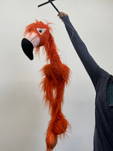 Load image into Gallery viewer, Jumbo Orange flamingo marionette (IMPERFECT 1335)