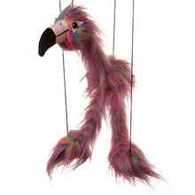 Load image into Gallery viewer, Rainbow Flamingo Marionette (Small - 8")