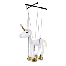 Load image into Gallery viewer, White Unicorn Marionette (Small - 8")