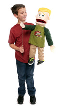 Load image into Gallery viewer, Christian Boy Puppet, Jesus Is My Superhero Shirt (25&quot;)
