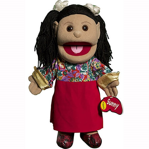 Hispanic Girl Puppet, With Red Skirt (14