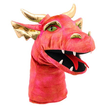 Load image into Gallery viewer, Large Red Dragon Head Puppet (15")