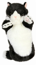Load image into Gallery viewer, Black & White Cat Puppet - Long Sleeved (15")