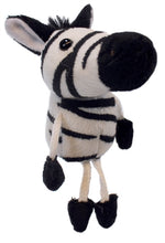 Load image into Gallery viewer, Zebra Finger Puppet (6")