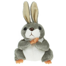 Load image into Gallery viewer, Rabbit Finger Puppet, Grey (6")