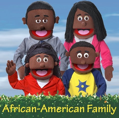 Family Pro Puppet Set, African American (4 Pro Puppets)