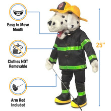 Load image into Gallery viewer, Dalmatian Firefighter Puppet (25")