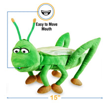Load image into Gallery viewer, Silly Grasshopper Puppet (15")