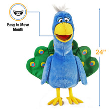 Load image into Gallery viewer, Silly Peacock Puppet (24")