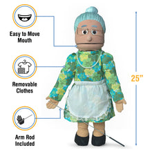 Load image into Gallery viewer, Granny, Hispanic Grandma Puppet (25")