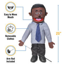 Load image into Gallery viewer, Calvin, Dad Puppet, Black (25")