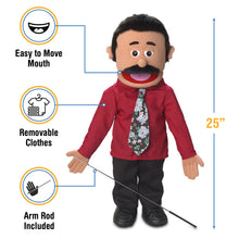 Load image into Gallery viewer, Carlos, Hispanic Dad Puppet (25")