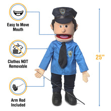 Load image into Gallery viewer, Policeman Puppet, Peach Skin (25")