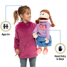 Load image into Gallery viewer, Christian Girl Puppet, God Is Love Shirt (25")