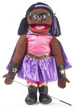 Load image into Gallery viewer, Superhero Girl Puppet, Black (25")