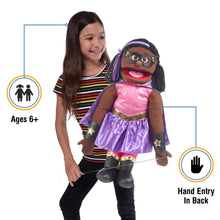 Load image into Gallery viewer, Superhero Girl Puppet, Black (25")
