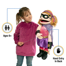 Load image into Gallery viewer, Superhero Girl Puppet (25")