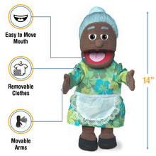 Load image into Gallery viewer, Granny, Grandma Puppet, Black (14")