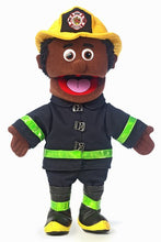 Load image into Gallery viewer, Fireman Puppet, Black (14")