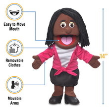 Load image into Gallery viewer, Barbara, Woman Puppet, Black (14")