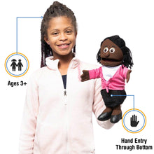 Load image into Gallery viewer, Barbara, Woman Puppet, Black (14")