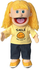 Load image into Gallery viewer, Christian Girl Puppet, Smile Jesus Loves You Girl Shirt (14")