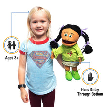 Load image into Gallery viewer, Jasmine, Hispanic Girl Puppet (14")