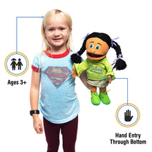 Load image into Gallery viewer, Spanish Girl Puppet, Cristo Te Ama! Shirt (14")