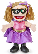 Load image into Gallery viewer, Superhero, Girl Puppet, Peach Skin (14")