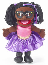 Load image into Gallery viewer, Superhero, Girl Puppet, Black Skin (14&quot;)
