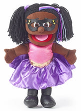 Load image into Gallery viewer, Superhero, Girl Puppet, Black Skin (14")