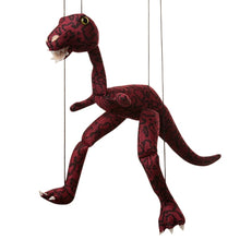 Load image into Gallery viewer, Dinosaur Marionette, Maroon (Small - 8&quot;)
