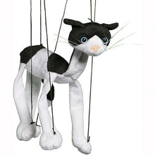 Load image into Gallery viewer, Black &amp; White Cat Marionette (Small - 8&quot;)
