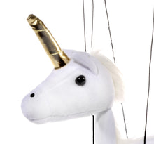Load image into Gallery viewer, White Unicorn Marionette (Small - 8")
