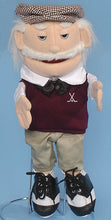 Load image into Gallery viewer, Grandpa Golfer Puppet, White (14&quot;)
