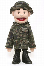 Load image into Gallery viewer, Army Boy Puppet, Brown Eyes (28&quot;)
