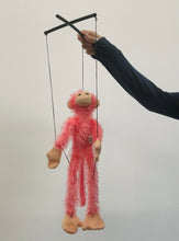 Load image into Gallery viewer, Pink monkey small marionette  (IMPERFECT 1253)
