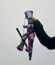 Load image into Gallery viewer, Blue/red Dino Baby Marionette (IMPERFECT 1283)
