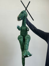 Load image into Gallery viewer, Jumbo Green Dino Marionette (IMPERFECT 1446)
