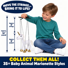Load image into Gallery viewer, White Unicorn Marionette (Small - 8")
