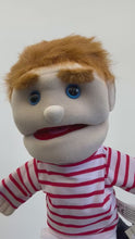 Load and play video in Gallery viewer, Boy Puppet, Striped Shirt (14&quot;)

