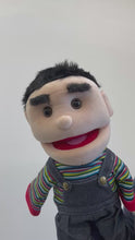 Load and play video in Gallery viewer, Hispanic Rainbow Boy Puppet (14&quot;)
