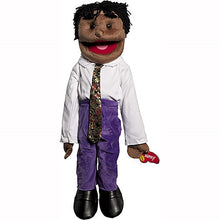 Load image into Gallery viewer, Boy Puppet, Black with Dreads (28&quot;)
