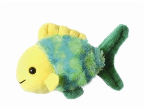 Fish Finger Puppet, Green & Yellow (6