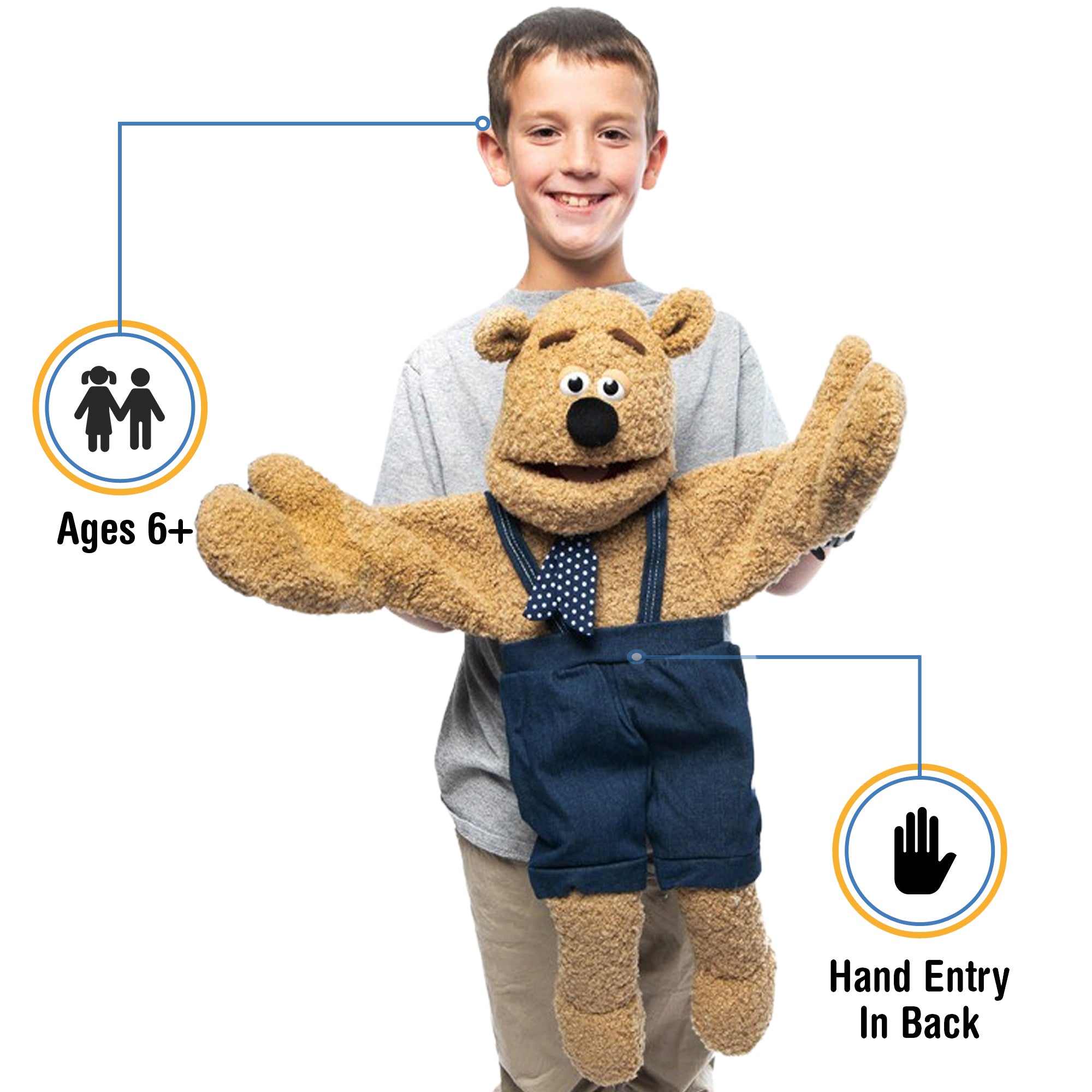 Beer Puppet Silly Bear Puppet With Mittens (28
