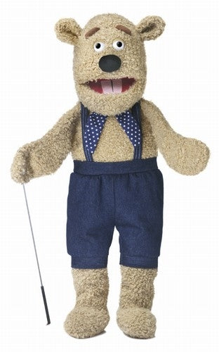 Silly Teddy Bear Puppet, with Arm Rod (28