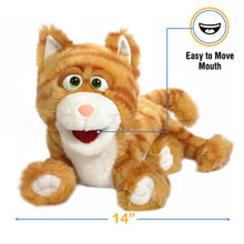 Load image into Gallery viewer, Silly Kitty Puppet, Orange (14&quot;)
