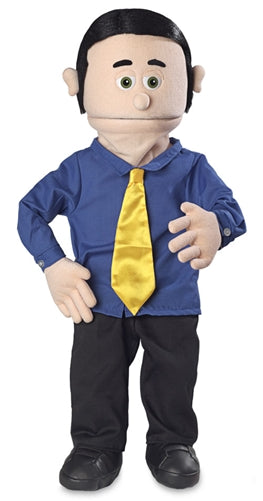 George, Man Puppet, with Peach Skin (30
